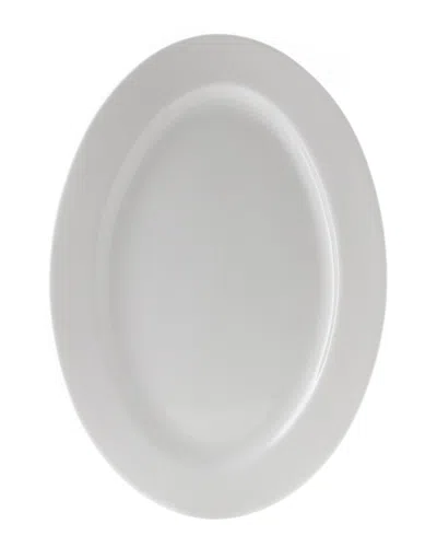 Ten Strawberry Street 14in Oval Platter In White