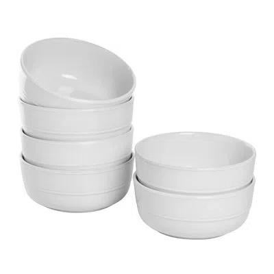Ten Strawberry Street 24 Oz. Set Of 6 Cereal Bowls In White