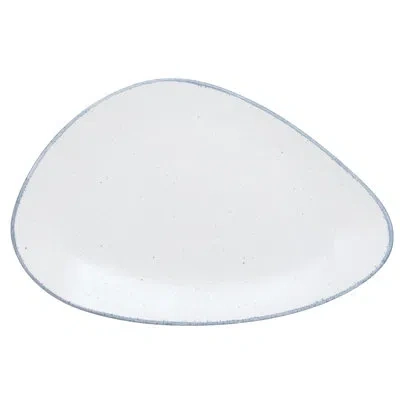 Ten Strawberry Street Arctic 14.5" Irregular Platter In White