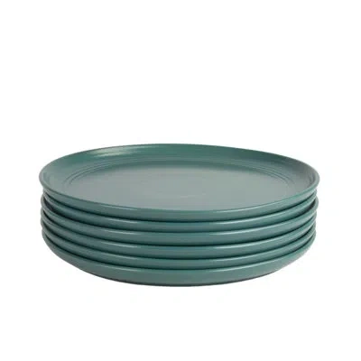 Ten Strawberry Street Double Line 10.5" Dinner Plate In Emerald Green