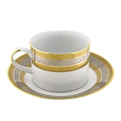 Ten Strawberry Street Elegance Teacup & Saucer In White