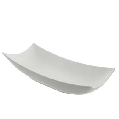Ten Strawberry Street Oslo Serveware Rolled Coupe Platter In White