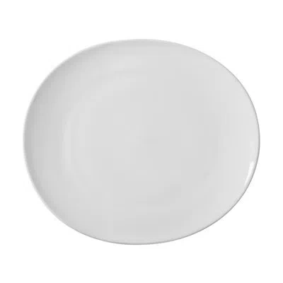 Ten Strawberry Street Royal Oval 11" Dinner Plate In White