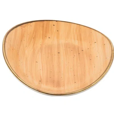 Ten Strawberry Street Santa Fe 16" Oval Maize Platter In Orange