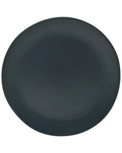 Ten Strawberry Street Set Of Six Ripple Black Bread & Butter Plates