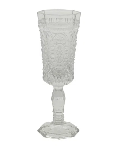 Ten Strawberry Street Vatican Set Of Six 4oz Flute Glasses In Transparent