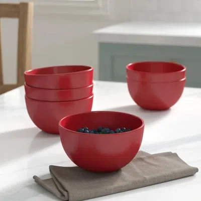 Ten Strawberry Street Wazee Matte 16 Oz. Cereal Bowl In Red