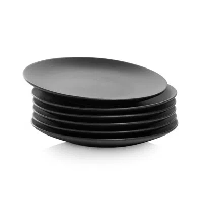 Ten Strawberry Street Wazee Matte 7.75" Salad Plate In Black