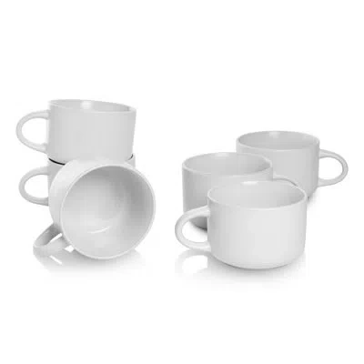 Ten Strawberry Street Wazee Matte Oversized 22 oz Mug In White