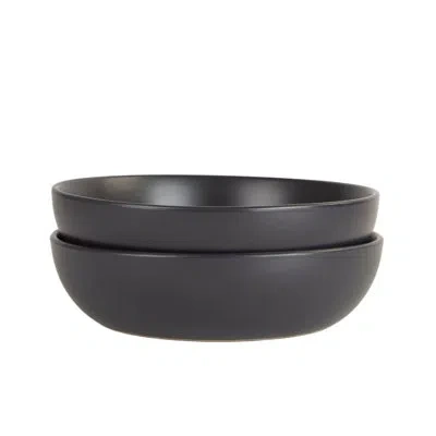 Ten Strawberry Street Wazee Matte Serving Bowl In Black
