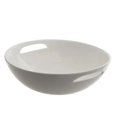 Ten Strawberry Street Whittier 13.5" Rounded Handle Serving Bowl In White