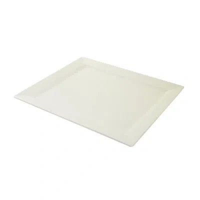 Ten Strawberry Street Whittier 17" X 15" Rectangular Platter In White