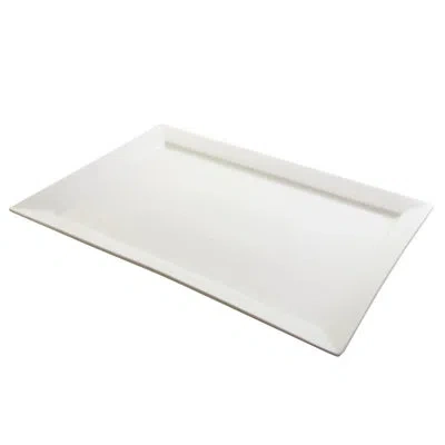 Ten Strawberry Street Whittier 21.75" Rectangular Platter In White