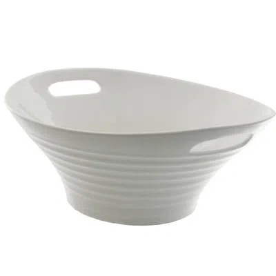 Ten Strawberry Street Whittier 64 Fl Oz. Oversized Serving Bowl With Handles In White