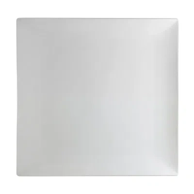 Ten Strawberry Street Whittier Coupe Square 16" Platter In White