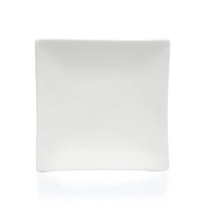 Ten Strawberry Street Whittier Coupe Square 6" Bread And Butter Plate In White
