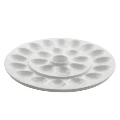 Ten Strawberry Street Whittier Platter In White
