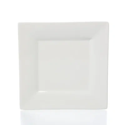 Ten Strawberry Street Whittier Square 7.5" Plate In White