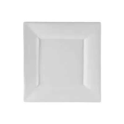 Ten Strawberry Street Whittier Square 8.25" Luncheon Plate In White