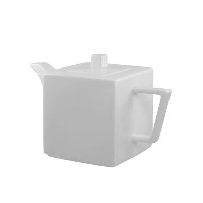 Ten Strawberry Street Whittier Square Teapot In White
