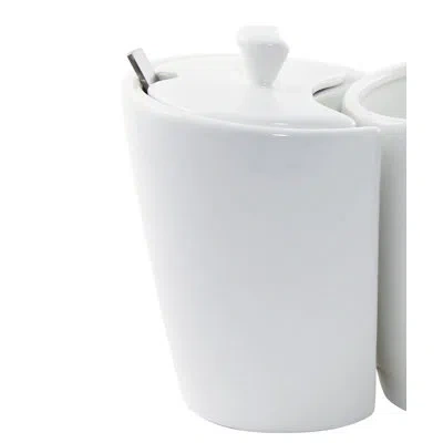 Ten Strawberry Street Whittier Sugar Bowl With Lid In White