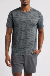 Ten Thousand Camouflage Knit Performance T-shirt In Black