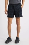 Ten Thousand Interval Lined 5-inch Training Shorts In Black Camo