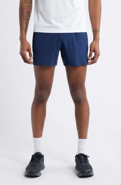 Ten Thousand Interval Lined 5-inch Training Shorts In Navy