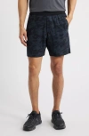 Ten Thousand Interval Lined 5-inch Training Shorts In Black Camo