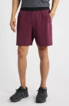 Ten Thousand Interval Lined Training Shorts In Maroon