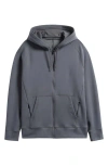 Ten Thousand Midweight Tech Performance Full Zip Hoodie In Iron