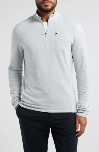 Ten Thousand Over Zip Mock Neck Pullover In Light Grey