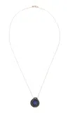 Ten Thousand Things 10k Yellow Gold Chalcedony; Lapis Necklace In Black