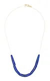 Ten Thousand Things 18k Yellow Gold Lapis Necklace In Blue