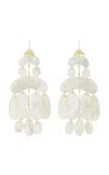 Ten Thousand Things 18k Yellow Gold Mother Of Pearl Chandelier Earrings In White