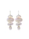Ten Thousand Things 18k Yellow Gold Oval- Totem Earrings In White