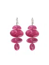 Ten Thousand Things 18k Yellow Gold Totem Rhodochrosite Earrings In Pink