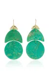 Ten Thousand Things Exclusive 18k Yellow Gold Turquoise Earrings In Green