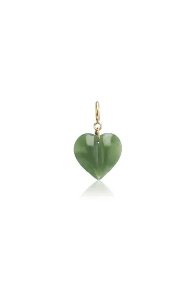 Ten Thousand Things Jade Mini Split Heart Charm