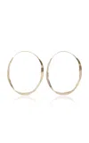 Ten Thousand Things Large Crinkle 10k Yellow Gold Hoop Earrings In Gold