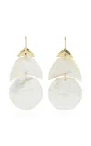 TEN THOUSAND THINGS SMALL ARP 18K YELLOW GOLD MOTHER-OF-PEARL EARRINGS