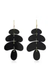 Ten Thousand Things Small Totem 18k Yellow Gold Onyx Earrings In Black