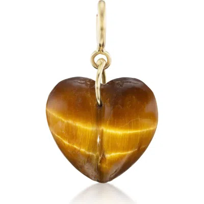 Ten Thousand Things Tiger's Eye Mini Split Heart Charm