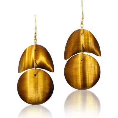 Ten Thousand Things Tiger's Eye Tiny Arp Drop Earrings