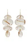 Ten Thousand Things Totem 18k Yellow Gold Quartz Earrings