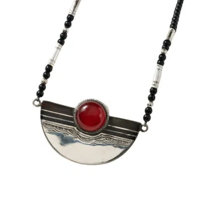Ten Thousand Villages Amellal Tuareg Pendant Necklace In Silver