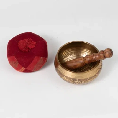 Ten Thousand Villages Calm Wisdom Singing Bowl In Gold