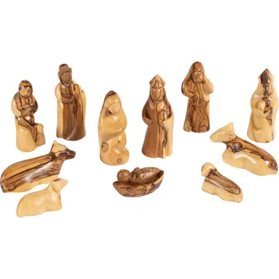 Ten Thousand Villages Carved Wood Nativity In Olive