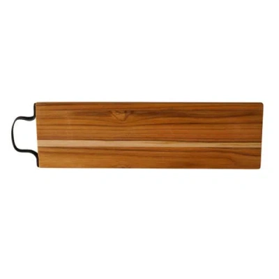 Ten Thousand Villages Fiesta Teak Cutting Board In Natural