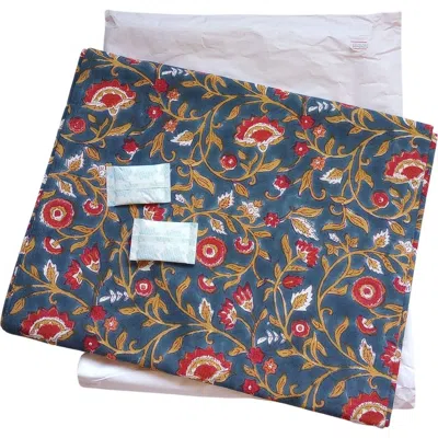 Ten Thousand Villages Floral Blooms Tablecloth In Blue